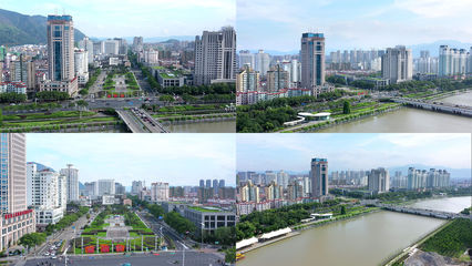 【4K】臺州市黃巖中心城區航拍